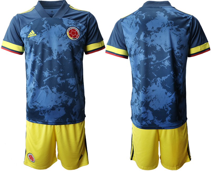 Men 2020-2021 Season National team Colombia away blue Soccer Jersey